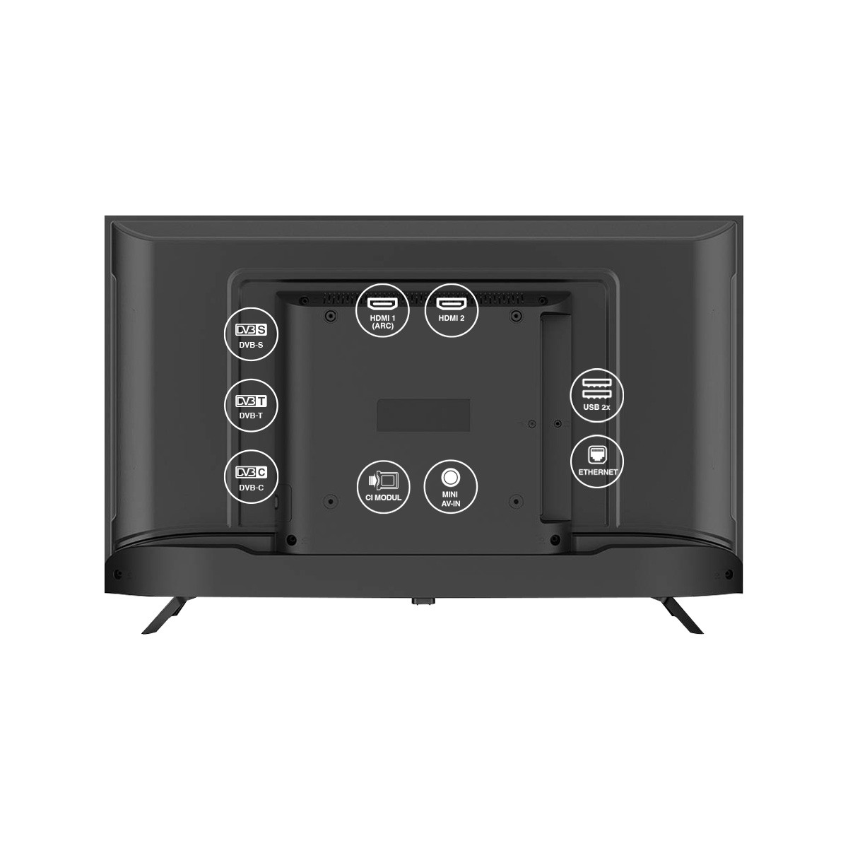 YE-32020GFSG4 32" 82 Ekran HD Çerçevesiz Android TV - Görsel 5