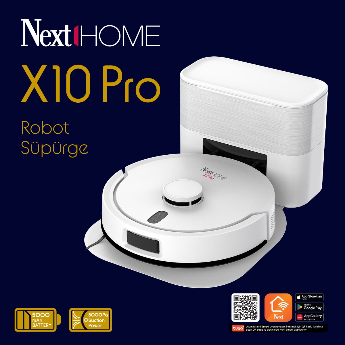 X10 Pro Akıllı Robot Süpürge - Görsel 5